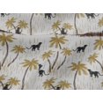 thumbnail image 4 of oneOone Viscose Jersey Fabric Tree|Leopard & Monkey Ikat Print Fabric By The Yard 60 Inch Wide, 4 of 5