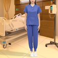 thumbnail image 2 of Milaget Ensemble d'Uniforme pour Femmes Uniforme d'Infirmière Durable Col en V Lavable en Machine Respirant m, 2 of 5