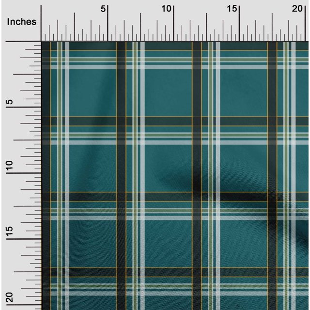 oneOone Cotton Poplin Fabric Madras Check Print Fabric BTY 56 Inch Wide