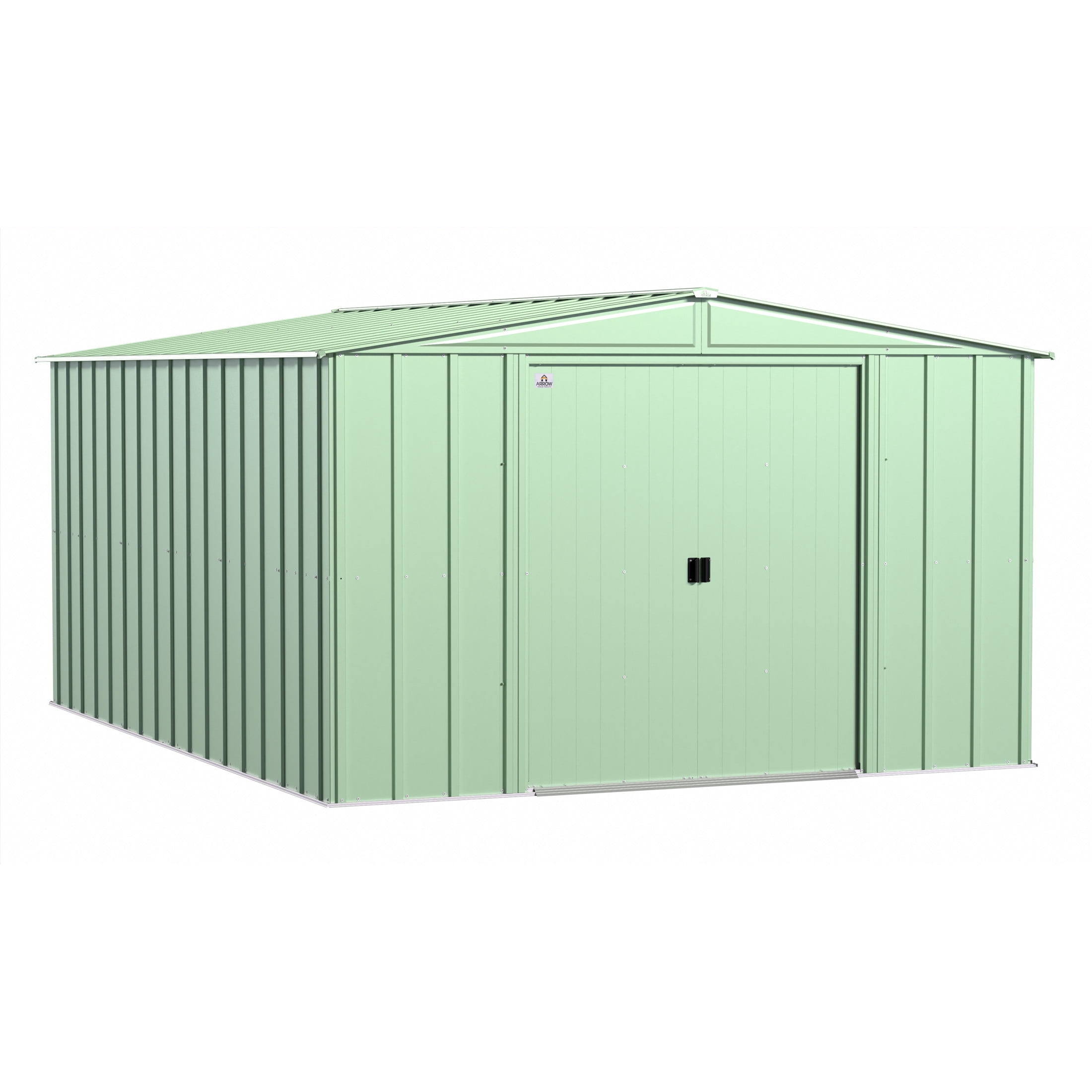 Arrow Classic 10 x 14 x 6 ft Sage Green Steel Storage Shed
