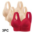thumbnail image 2 of FAIWAD 3Pc Wireless Bras for Women Plus Size Full Coverage Front Closure Bralettes No Underwire Breathable Everyday Bra, 2 of 9