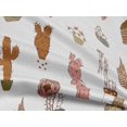 thumbnail image 5 of oneOone Viscose Chiffon Fabric Leaves & Floral Block Decor Fabric Printed BTY 42 Inch Wide, 5 of 5