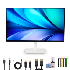Dell 32 Plus 4K moniteur S3225QS UHD 3840 x 2160, 120 Hz avec DisplayPort câble + Agrafes + 2x HDMI câble + Kit de nettoyage + Plus