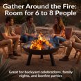 thumbnail image 4 of Sunnydaze Outdoor Camping or Backyard Large Round Cast Iron Rustic Fire Pit Bowl - 30" - Black Finish, 4 of 10