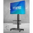 thumbnail image 2 of FITUEYES Meuble Télé Mobile pour Écrans LCD LED OLED Plasma à Écran Plat de 32 à 65 Pouces avec Roulettes, Support Pivotant et Tablettes, Hauteur Ajustable, 2 of 7