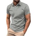 thumbnail image 1 of cfhntfmh Golf Shirts for Men Summer Short Sleeve Button up Tennis Shirts Plus Sizecollared Athletic Tees, 1 of 6