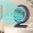thumbnail image 5 of Boovnll Desk Fan, Adjustable High Speed USB Rechargeable Table Fan Lightweight Compact Quiet Small Fan for Home, Bedroom, Office, Travel, Camping, RVs, Summer Gift, Mini Fan - Fan, 5 of 5