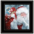 thumbnail image 1 of Trendy Decor 4U Santa with Presents Framed Print, 15x15, Black, 1 of 2