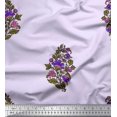 thumbnail image 1 of Soimoi Polyester Crepe Fabric Leaves & Floral Block Fabric Prints by Yard 42 Inch Wide, 1 of 3