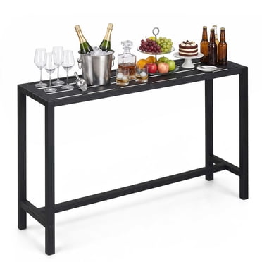 Costway Outdoor Bar Table 55" Patio Counter Height Tablek