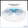 thumbnail image 2 of Dolfino Pro Axis Adult Watersport Goggle - Turquoise/Silver, 2 of 7