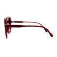 thumbnail image 4 of Womens Oversize 90s Designer Rectangle Butterfly Plastic Sunglasses Red Smoke, 4 of 4