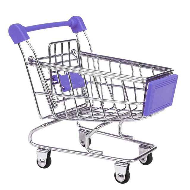 Milaget Mini Chariot de Magasinage Chariot à Main de Supermarché avec Siège Rouleaux Roues 12 x