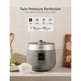 thumbnail image 2 of CUCKOO CRP-ST1009FG 10-Cup (Uncooked) / 20-Cup (Cooked) Twin Pressure Rice Cooker & Warmer with Nonstick Inner Pot, 16 Menu Modes, 3 Voice Guide, Auto Clean (Gray), 2 of 9