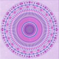thumbnail image 1 of Ahgly Tapis d'Intérieur Lavable en Machine Carré Transitionnel Fleur Rose, 5 Pieds Carré, 1 of 7