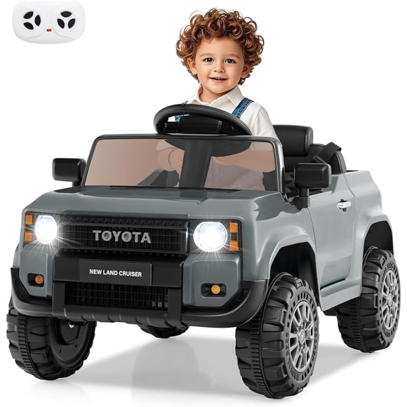 Voiture Électrique Toyota sous Licence par OLAKIDS, Véhicule Électrique à Pile pour Enfants avec Télécommande, MP3, USB, Indicateur d'Alimentation, Lumières DEL, Suspension, Jouet à Chevaucher pour Garçons et Filles de 3+