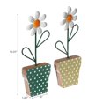 thumbnail image 2 of IH Casa Decor Galvanized Daisy On Wood Stand Asstd - Ensemble De 2, 2 of 3