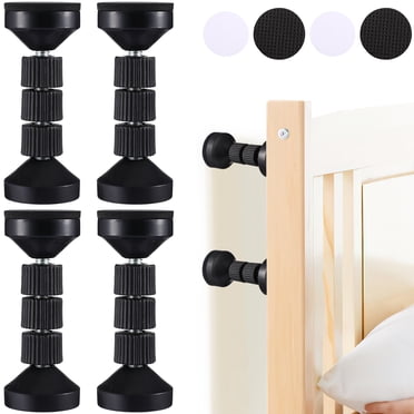 KAKOWELY 4 Pcs Headboard Stoppers for Wall Adjustable Threaded Bed Frame Anti-Shake Stoppers Tools,1.57"X1.57"X4.13"