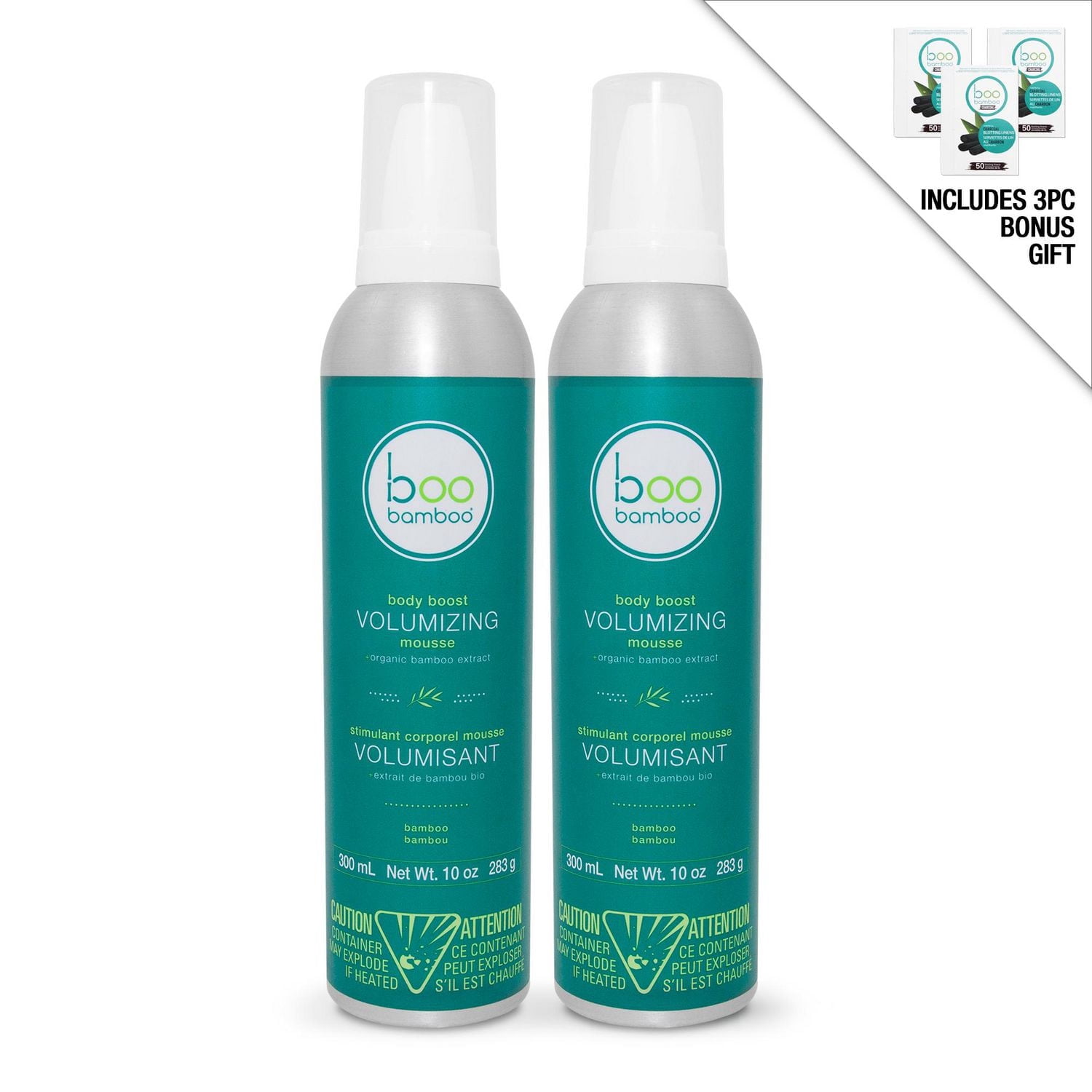Boo Bamboo Mousse Volumisante Entièrement Naturelle + Cadeau en Prime
