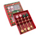 thumbnail image 1 of Oleegame 1PC Stainless Steel Cutlery Set Christmas Tableware Set Stainless Steel Spoon Gift Set Dessert Spoon Fork Coffee Spoon Christmas Pendant Spoon Tableware Set Gift, 1 of 8