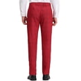 thumbnail image 3 of INSPIRE CHIC Men's Casual Geometric Printed Color Block Flat Front Dress Pants 30 Red, 3 of 7