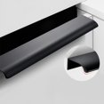 thumbnail image 3 of Black Kitchen Cabinet Door Handles Cupboard Drawer Concealed Finger Edge Pull, 3 of 9