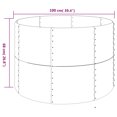 thumbnail image 2 of vidaXL Garden Raised Bed Powder-coated Steel 100x100x68 cm Grey, 2 of 2