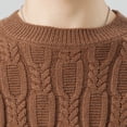 thumbnail image 4 of Styesk Mens Sweater Comfy Soft Oversized Sweater Solid Color Pullover Sweater Casual Loose Sweaters Cable Knit Crewneck Sweater with Ribbing Edge, 4 of 5