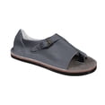 thumbnail image 1 of Womens Flat Sandals Slip on Toe Ring Buckle Strap Open Toe Thick Sole Summer Beach Leather Sandals Gray, 1 of 9