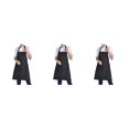thumbnail image 3 of Transemion 12pcs Woman Apron With Pockets Efficient And Stylish Cooking Companion Adjustable Half-length Adult Apron Polyester black 3Set, 3 of 6