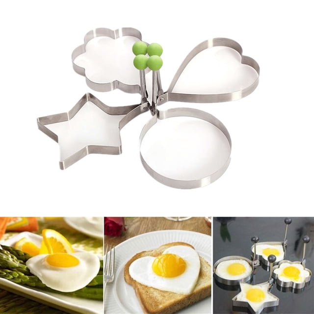 YSNOOWE 4Pcs Pancake Mould Design for Shaping Pancakes and Sandwiches in the Kitchen