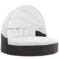 thumbnail image 2 of Modway Convene Outdoor Patio Wicker Rattan Canopy Sectional Daybed in Espresso White, 2 of 5