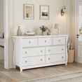 thumbnail image 4 of AKDSteel Commode à 7 Tiroirs pour Chambre, Commode à Tiroirs de 54 Pouces de Large avec Rangement Autoportante, Coffre de Rangement en Bois pour Garde-Robe pour Salon, Chambre, Entrée, 4 of 8