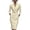 Dress - Beige, variant on Lekwk Formal Dress Women Elegant Long Sleeve Deep V Neck Dress Wrap Bodycon Midi Blazer Dresses Office Business Outfits