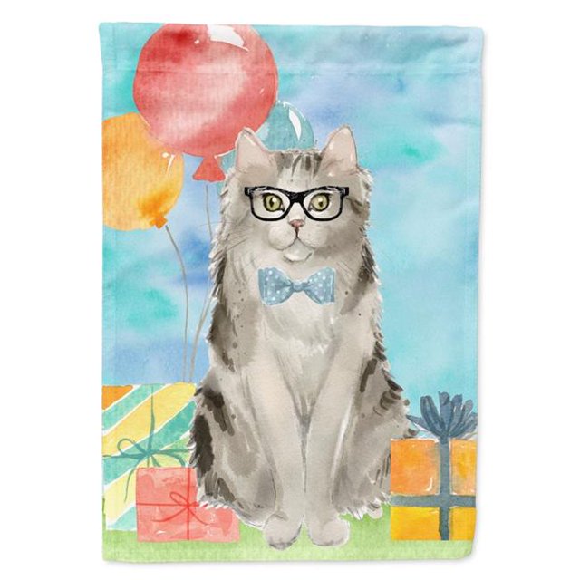 Carolines Treasures CK3171CHF Ragamuffin Joyeux Anniversaire Drapeau Toile Maison Taille