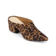 thumbnail image 1 of BLISSFUL STEP Women's Slides Block High Heels Slip on Pointed Toe Slide Mules Leopard 6.5, 1 of 8