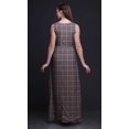 thumbnail image 2 of Bimba Check Ladies Round Neck Sleeveless Long Tank Casual Maxi PrintDress-XXX-Large, 2 of 6