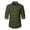 Army Green, variant on Meichang Mens Cotton T-Shirt 2024 Long Sleeve Lapel Collar Work Tshirt Slim Fit Botton Down Shirt Classic Solid Business Dress Shirt