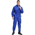 thumbnail image 2 of Runhomal Men's Work Overalls Mechanic Uniform Workshop Auto Workwear Coverall Jumpsuit Blue M/165, 2 of 8