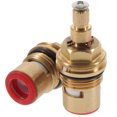 thumbnail image 1 of 2PCS Replacement Thickened Water Faucet Cartridge Hot Cold Bathroom Tap Disc Core for Home (Red), 1 of 8
