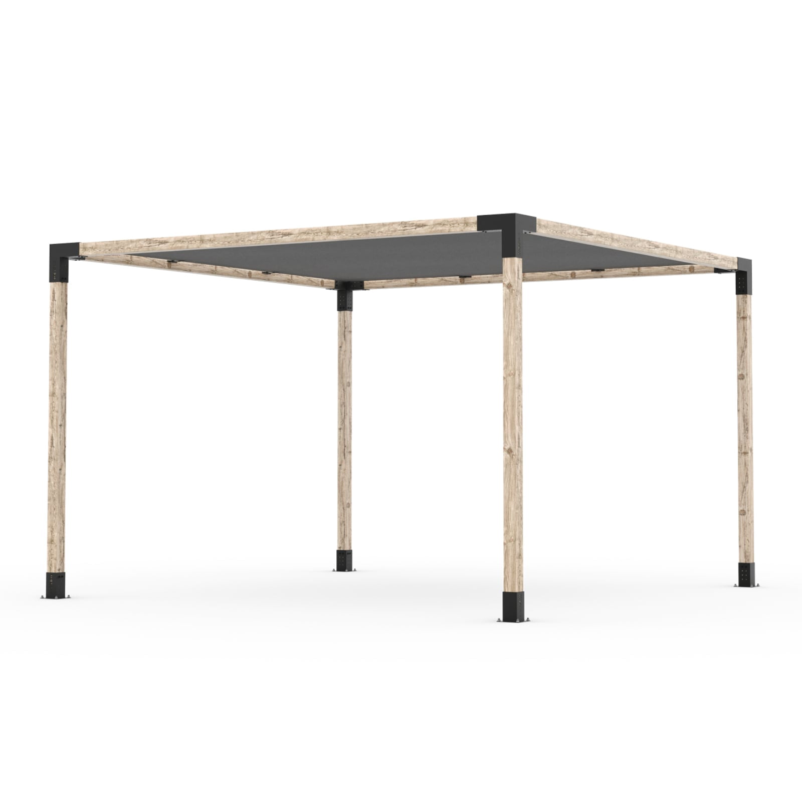 Toja 8' X 12' Pergola Kit With Shade Sail For 4X4 Wood Posts