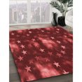 thumbnail image 3 of Ahgly Company Machine Washable Indoor Round Transitional Crimson Red Area Rugs, 6' Round, 3 of 7