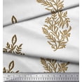 thumbnail image 2 of Soimoi Georgette Viscose Fabric Leaves & Floral Block Print Sewing Fabric Yard 42 Inch Wide, 2 of 3