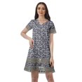 thumbnail image 1 of Moomaya Tenues d'Été Coton Flex Imprimées Robes Courtes pour Femmes Tenue Décontractée, 1 of 4