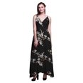 thumbnail image 1 of Bimba Bird Ladies Printed Resort Maxi DrawstringDressSpaghetti Strap Beach Wear-Large, 1 of 5