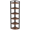 thumbnail image 3 of Fnova 70.9" 6-Tier Corner Shelf, Rustic Corner Bookshelf, Compact Storage Rack for Living Room, Home Office, Kitchen, 3 of 11