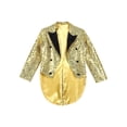 thumbnail image 3 of Venjoe Veste de Smoking pour Garçon, Blazer à Paillettes, Queue-de-Pie, Habit Queue d'Hirondelle, Souper, Fête, Manteau Habillé Formel, Or 14, 3 of 7