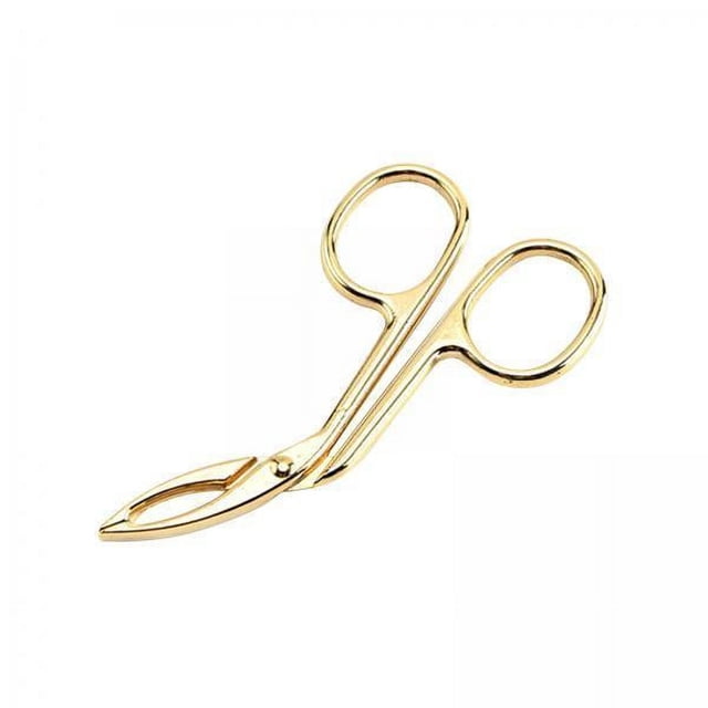 Bunblic 2xScissors Poignée Épilation des Sourcils Décapant Confortable Poignée Outils de Maquillage Épilation Tondeuse, Aureate, 3 Pcs