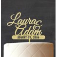 thumbnail image 3 of Custom Wedding Wood Engraved Cake Topper Persoanlized Names Cake Topper Cake Decoration 7-8 Inches Wide, 3 of 3