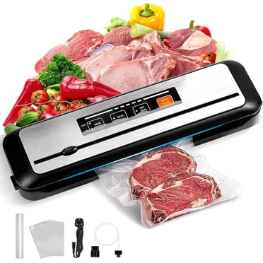 Machine de Mise sous Vide pour Aliments 110V, Conservation des Aliments, Économiseur d'Aliments pour Aliments Secs et Humides, Rouleau de Sacs de Scellage, Système de Mise sous Vide à Air, 80 kPa